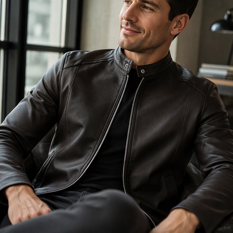 Warm Slim-Fit Biker Jacket 🏍️✨ – Stylish & Cozy Outerwear | Free Shipping 🚚