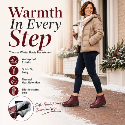 ❄️🛍️ Non-slip, comfortable & elegant – Natural Leather Ankle Boots