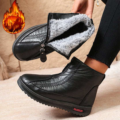 ❄️🛍️ Non-slip, comfortable & elegant – Natural Leather Ankle Boots