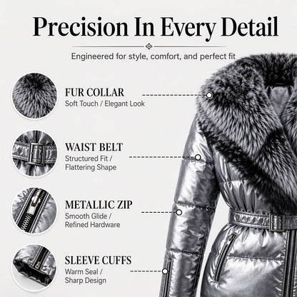 🔥Free Shipping✈️Women's Lined Jacket with Faux Fur Collar