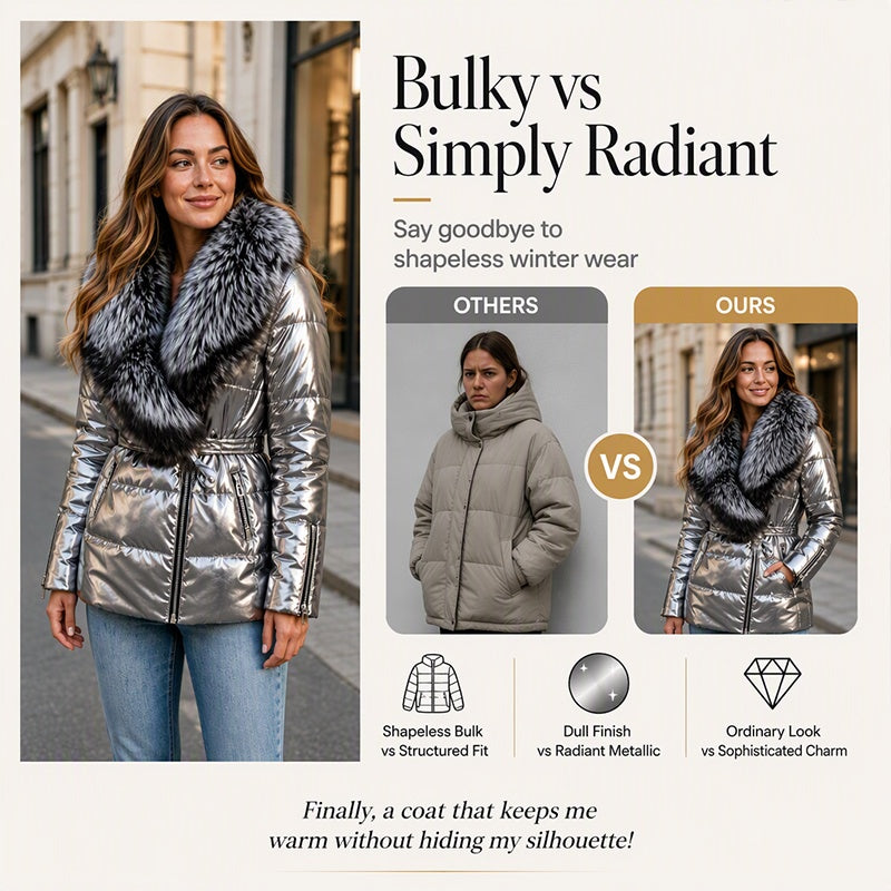 🔥Free Shipping✈️Women's Lined Jacket with Faux Fur Collar