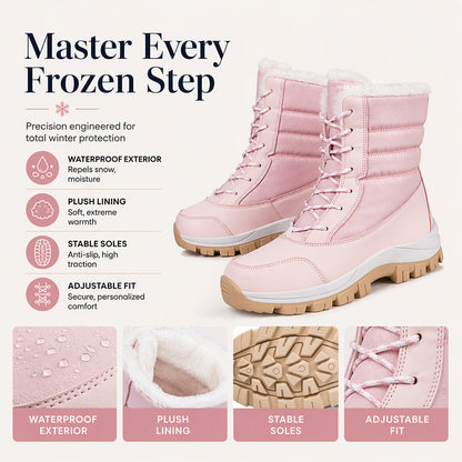 ❄️ Women's Waterproof Plush-Lined Mid-Calf Snow Boots ✨ – 50% OFF | Warm Winter Comfort