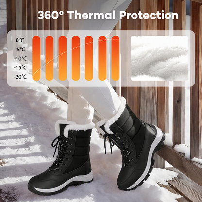 ❄️ Women's Waterproof Plush-Lined Mid-Calf Snow Boots ✨ – 50% OFF | Warm Winter Comfort