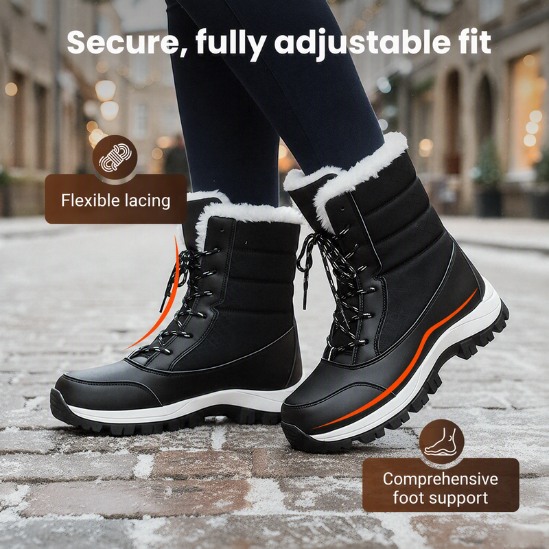 ❄️ Women's Waterproof Plush-Lined Mid-Calf Snow Boots ✨ – 50% OFF | Warm Winter Comfort