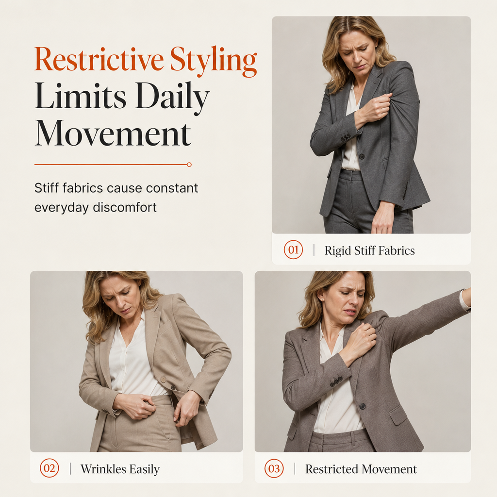 Women's Elegant Autumn 2 Piece Outfit Set with Retro Long Sleeve Coat and Simple Trousers