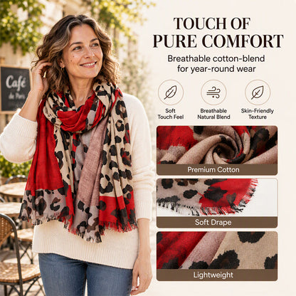 🧣 Versatile Lightweight Leopard Print Shawl Scarf 🐆✨ – 50% OFF | 30-Day Money-Back Guarantee