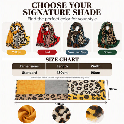 🧣 Versatile Lightweight Leopard Print Shawl Scarf 🐆✨ – 50% OFF | 30-Day Money-Back Guarantee