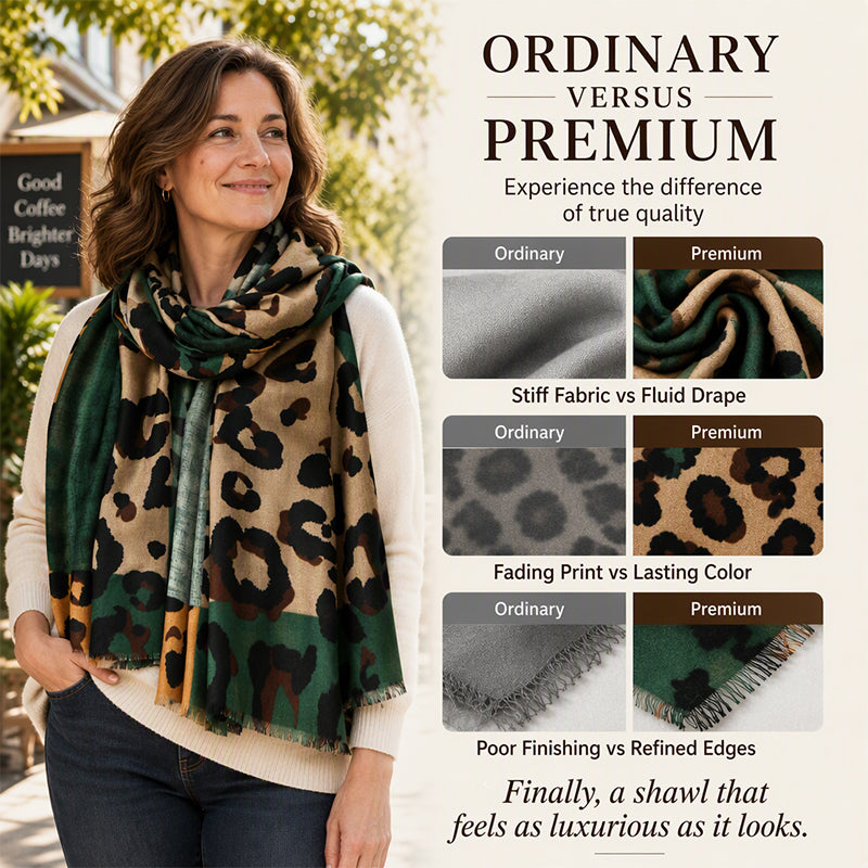 🧣 Versatile Lightweight Leopard Print Shawl Scarf 🐆✨ – 50% OFF | 30-Day Money-Back Guarantee