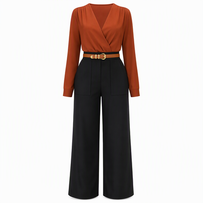 Women's Casual Wide Leg Suit Pants Autumn Winter Long Trousers