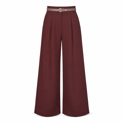 Women's Casual Wide Leg Suit Pants Autumn Winter Long Trousers