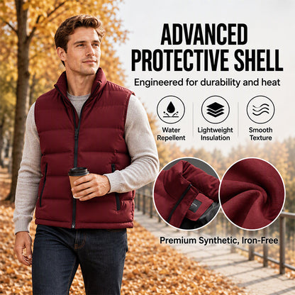 ⏰ Seasonal changeover sale: 50% off – quality at half the price! ✨Men's Classic Stand Collar Padded Vest