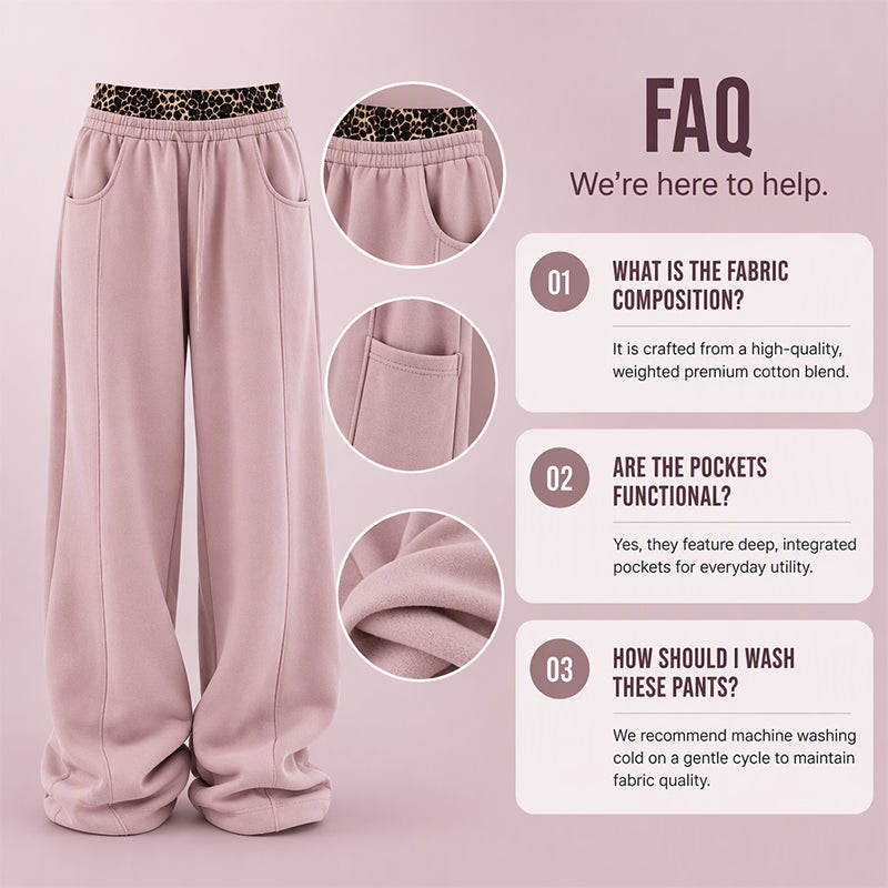 Women's Casual Leopard Print Patchwork Sweatpants