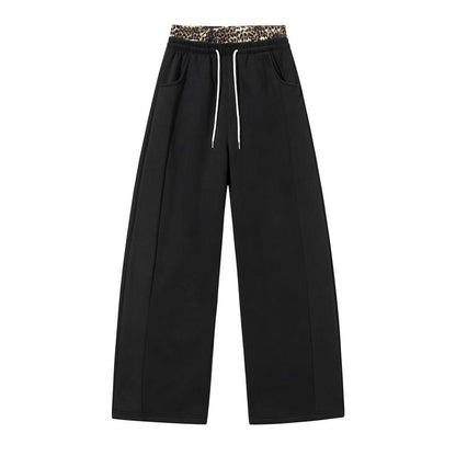Women's Casual Leopard Print Patchwork Sweatpants