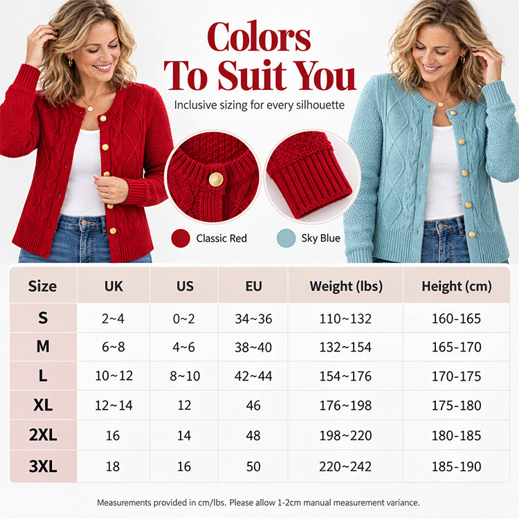 Women's Elegant Textured Cable Knit Cardigan