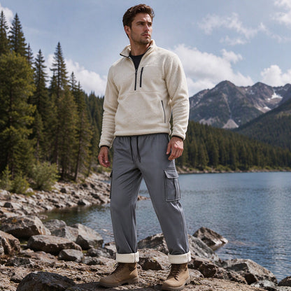 Men's Warm Plush-Lined Cargo Pants