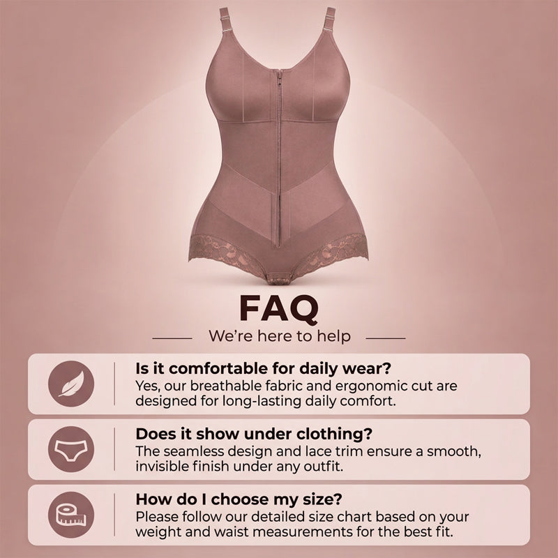 Women's Plus Size Tummy Control Bodysuit Shapewear