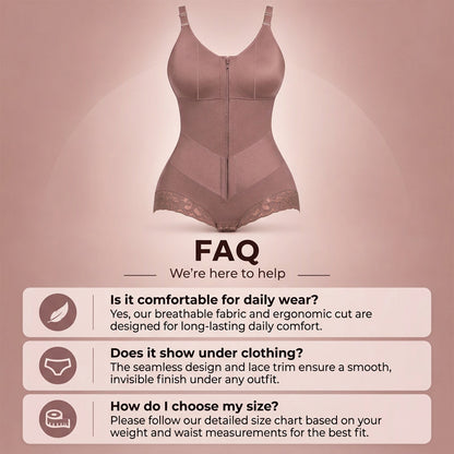 Women's Plus Size Tummy Control Bodysuit Shapewear