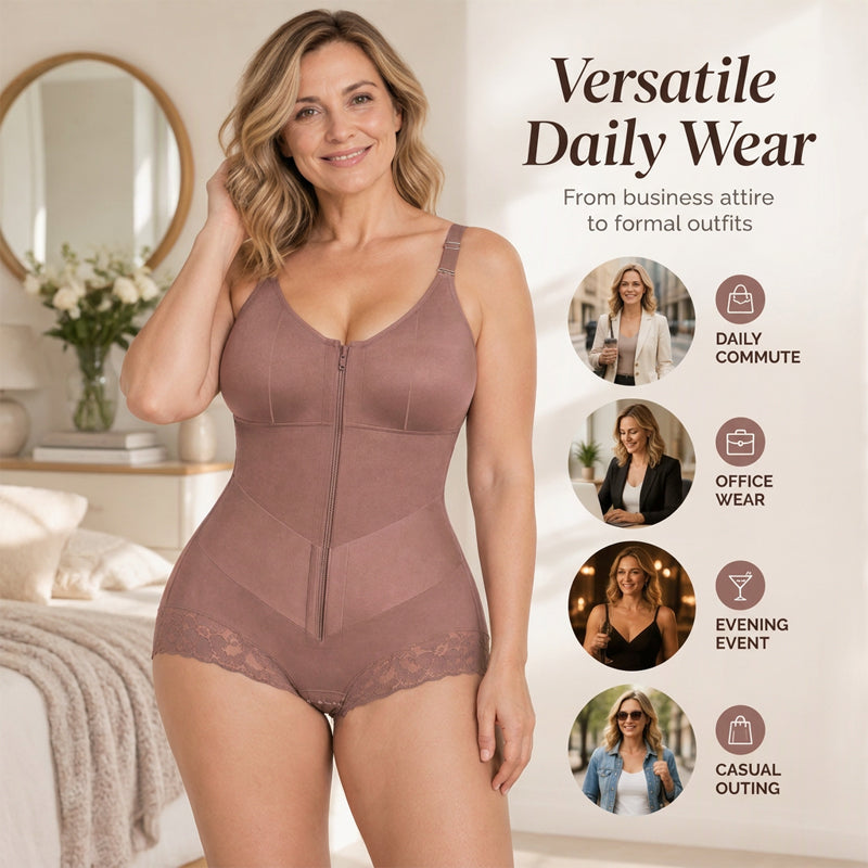 Women's Plus Size Tummy Control Bodysuit Shapewear