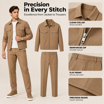Men's Casual Stylish Jacket and Pants Set