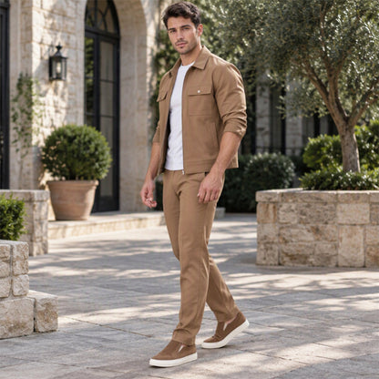 Men's Casual Stylish Jacket and Pants Set