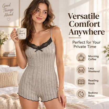 🦋 Women's Butterfly Back Lace Romper – Elegant, Flattering & Comfortable Nightwear✨ – 50% OFF | 30-Day Money-Back Guarantee