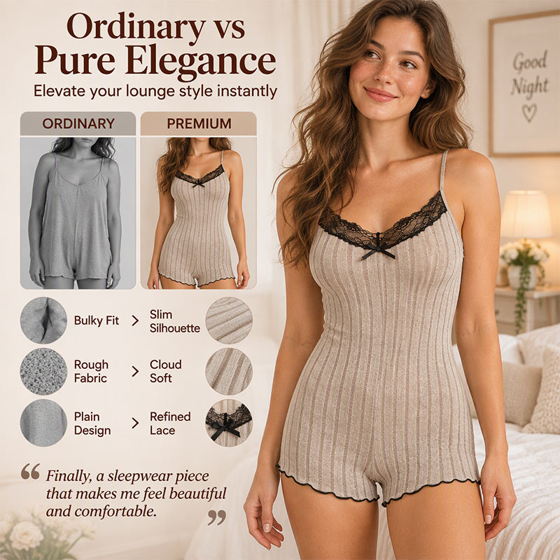🦋 Women's Butterfly Back Lace Romper – Elegant, Flattering & Comfortable Nightwear✨ – 50% OFF | 30-Day Money-Back Guarantee