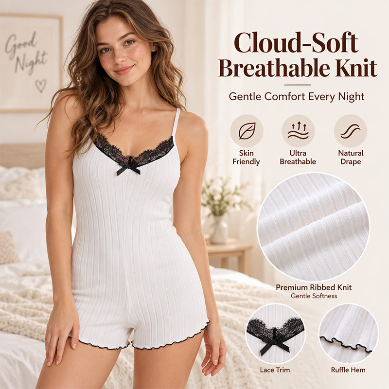 🦋 Women's Butterfly Back Lace Romper – Elegant, Flattering & Comfortable Nightwear✨ – 50% OFF | 30-Day Money-Back Guarantee
