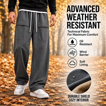 Men's Waterproof Plush-Lined Cargo Pants