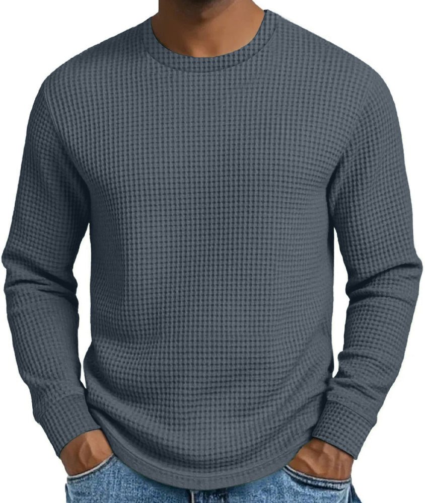 Men's Casual Slim Fit Crew Neck Long Sleeve Sweatshirt