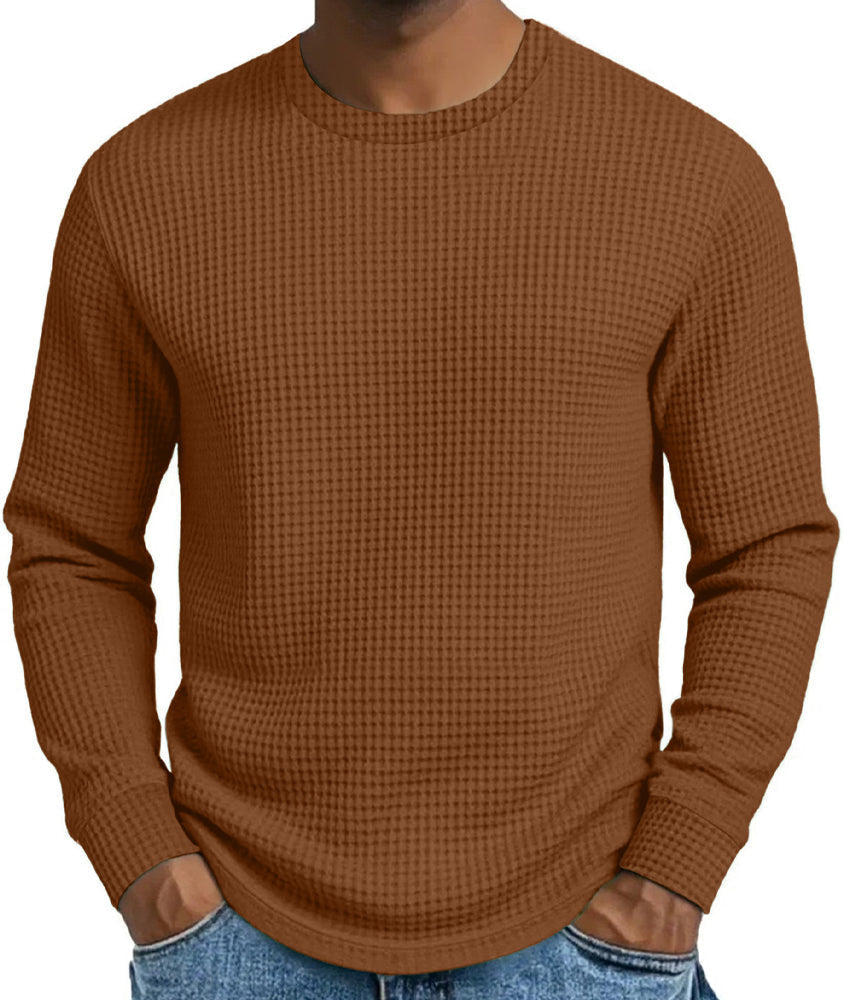Men's Casual Slim Fit Crew Neck Long Sleeve Sweatshirt
