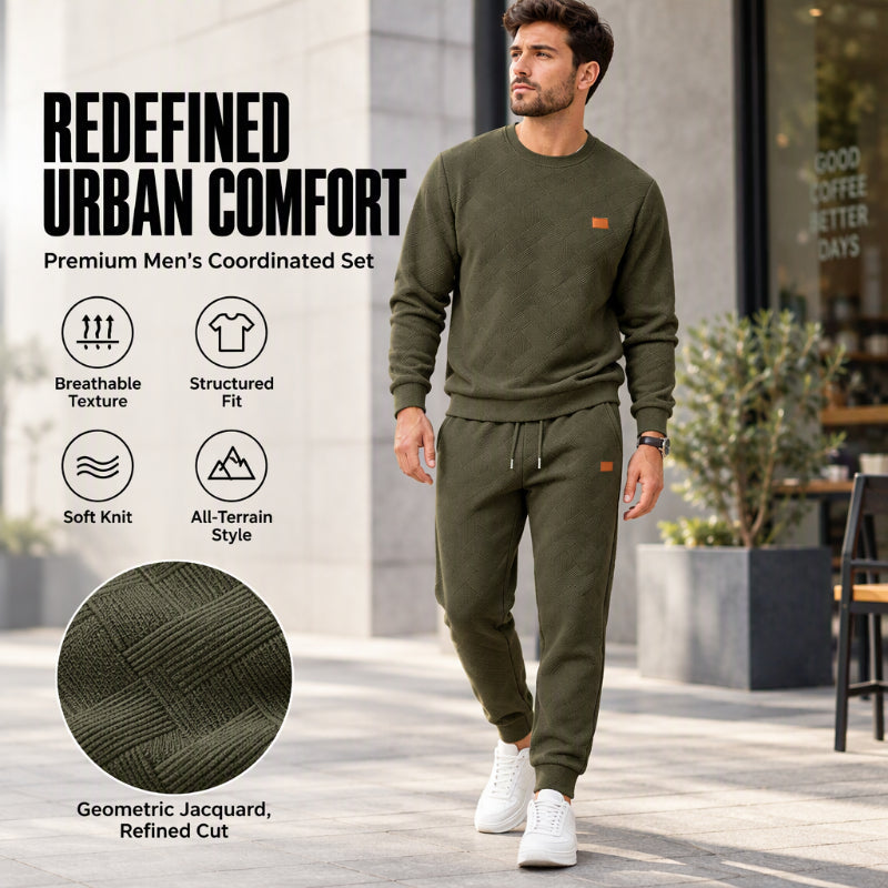 🖤Black Friday Sale:50% OFF🖤🌈 Men's Casual Textured Jacquard Sports Set