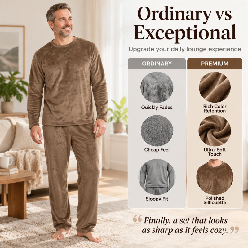 Men's Cozy Thermal Velvet Pajama Set