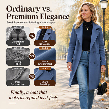 Women's Double-Breasted Woolen Coat
