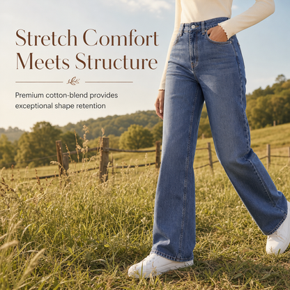 Women's Loose Fit Straight Leg Denim Jeans
