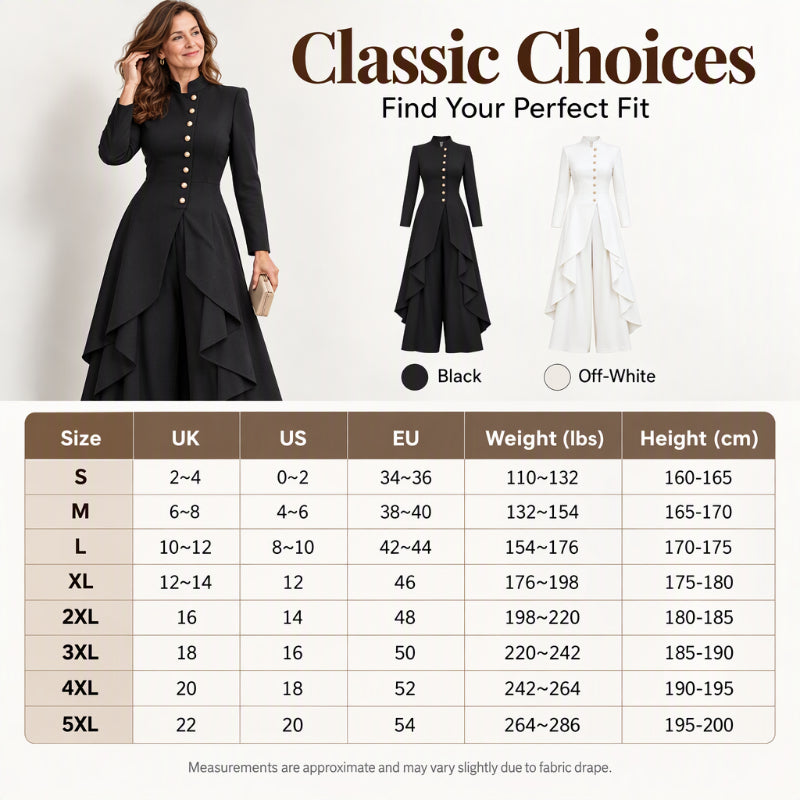 💜Free Shipping🖤Women's Elegant Longline Coat and Wide-Leg Pants Set