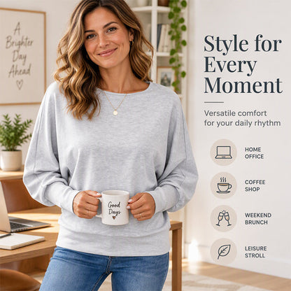 Women's Casual Batwing Sleeve Sweater