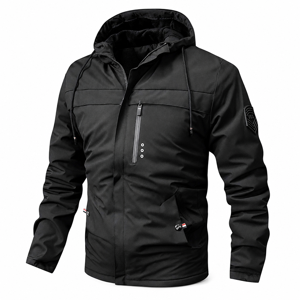 Men's American Retro Plush Lined Loose Fit Spring Autumn Coat