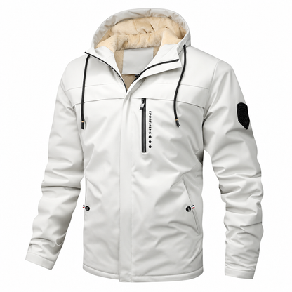 Men's American Retro Plush Lined Loose Fit Spring Autumn Coat