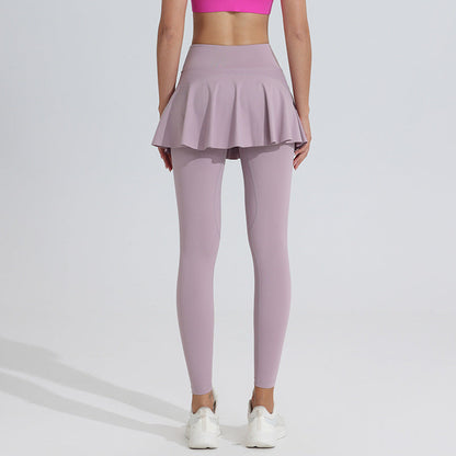 Women's High-Waisted Leggings with Skirt