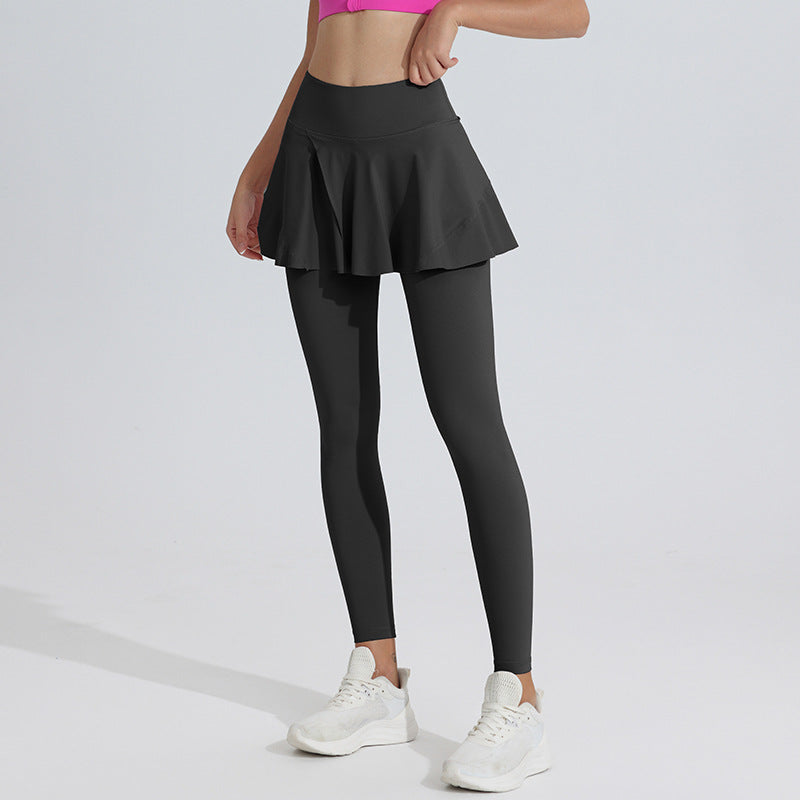 Women's High-Waisted Leggings with Skirt
