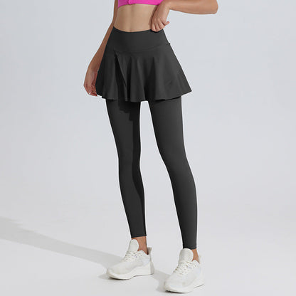 Women's High-Waisted Leggings with Skirt