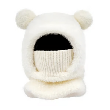 ⏳🎁50% OFF!!!-Ready for Winter!!!❄️🐻3-in-1 Cute Bear Ear Fleece Plush Winter Hat