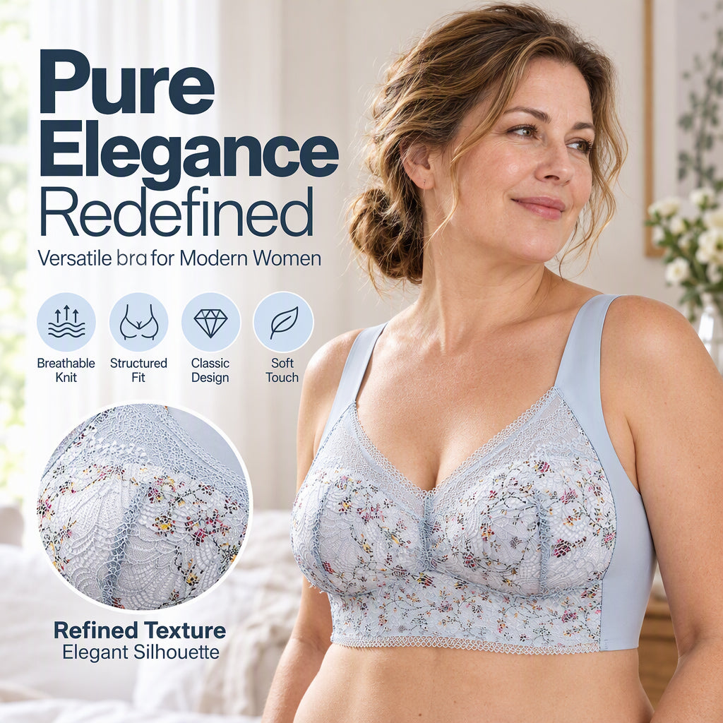 💖 Limited-Time Deal – 50% OFF! 🎀 Women's Seamless Floral Lace Support Bra ✨ | 30-Day Money-Back Guarantee
