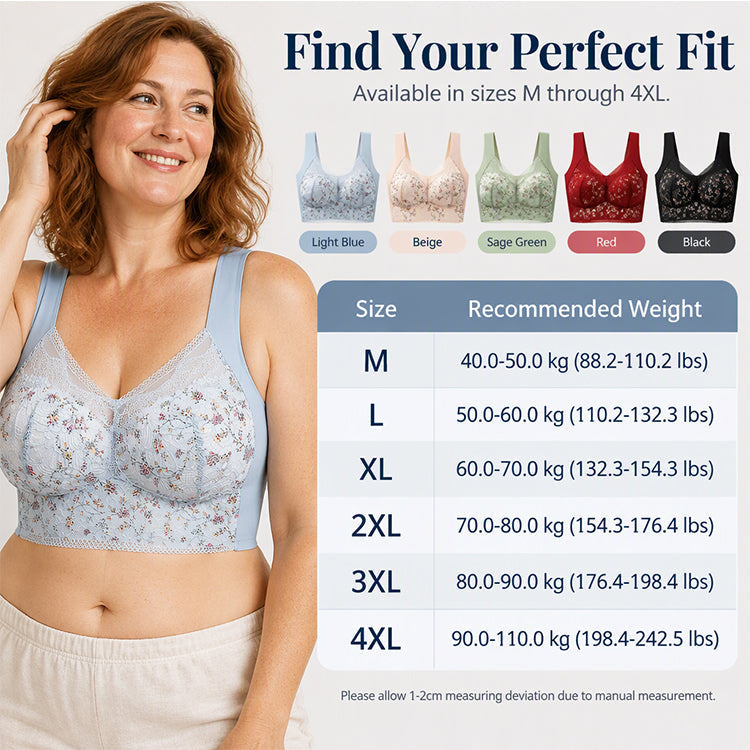 💖 Limited-Time Deal – 50% OFF! 🎀 Women's Seamless Floral Lace Support Bra ✨ | 30-Day Money-Back Guarantee