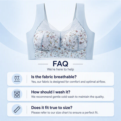 💖 Limited-Time Deal – 50% OFF! 🎀 Women's Seamless Floral Lace Support Bra ✨ | 30-Day Money-Back Guarantee