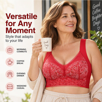 💖 Limited-Time Deal – 50% OFF! 🎀 Women's Seamless Floral Lace Support Bra ✨ | 30-Day Money-Back Guarantee