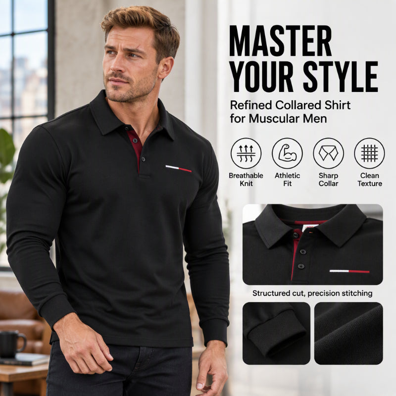 Men's Classic Long Sleeve Collared Shirt