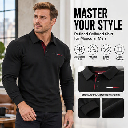 Men's Classic Long Sleeve Collared Shirt