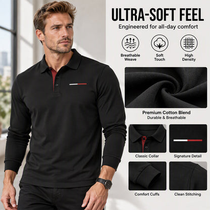 Men's Classic Long Sleeve Collared Shirt
