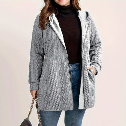 Relaxed Fit Hooded Jacket with Textured Weave
